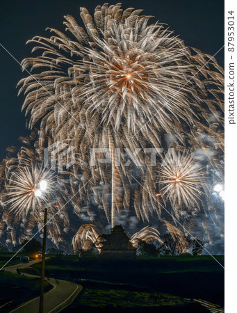 Spring Hara Castle Ruins Fireworks Shimabara Rebellion 87953014