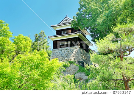 Ueda Castle Ruins Park in Summer Ueda Castle Ruins Park in Summer 87953147