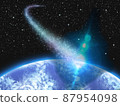 Earth and the comet 87954098