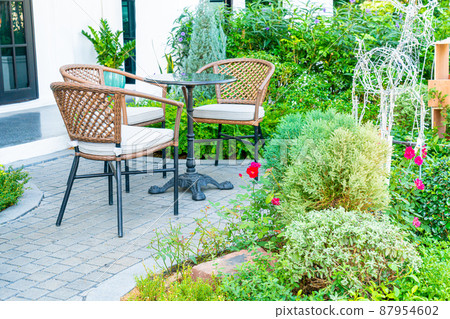 table and chair in cafe restaurant table and chair in cafe restaurant 87954602