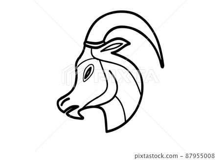 The Capricorn zodiac symbol, horoscope sign on white background. Royalty high-quality stock of Capricorn signs isolated on white background. Horoscope, astrology icons with simple style The Capricorn zodiac symbol, horoscope sign on white background. Royalty high-quality stock of Capricorn signs isolated on white background. Horoscope, astrology icons with simple style 87955008