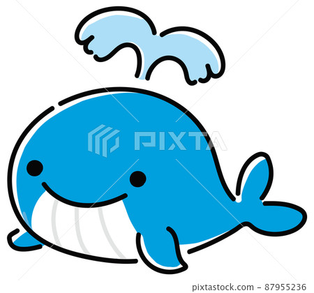 可愛鯨魚的矢量圖解 87955236