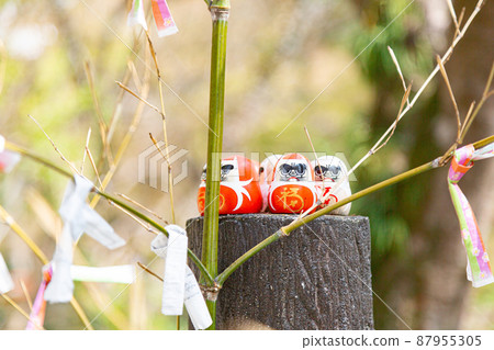 Daruma doll placed at Negoro-ji Temple Daruma doll placed at Negoro-ji Temple 87955305