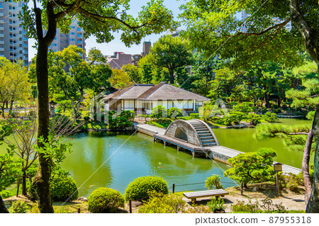 廣島縣縮景園-天橋彩虹橋和清風館- 87955318