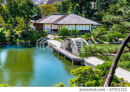 廣島縣縮景園-天橋彩虹橋和清風館- 87955322
