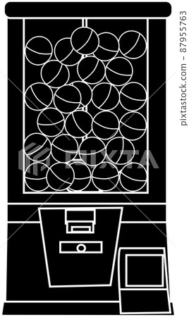 Gacha-gacha silhouette material 87955763