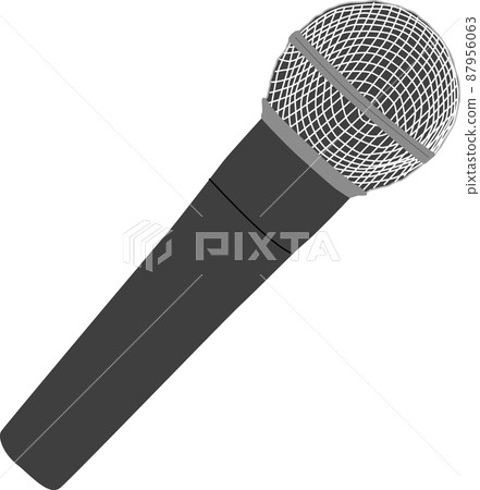 Simple microphone illustration material 87956063