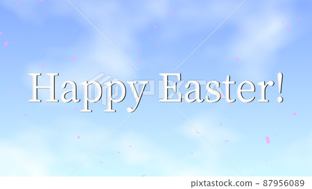 Happy Easter Easter event text wallpaper… - Stock Illustration