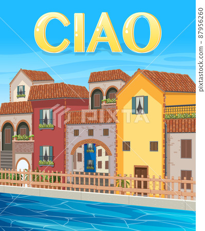 Scene with many buildings in city - Stock Illustration [87956260] - PIXTA