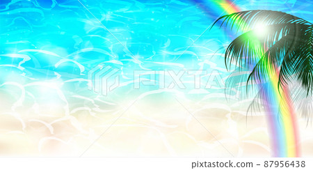Sea palm rainbow background 87956438