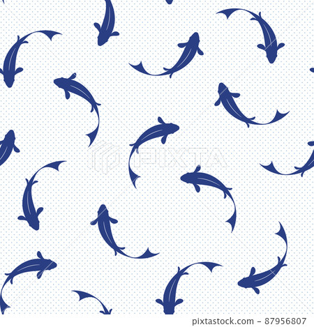 A simple goldfish pattern, - Stock Illustration [87956807] - PIXTA