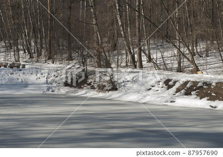 Early spring in a park 87957690