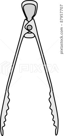 Illustration of tongs on the front 87957707