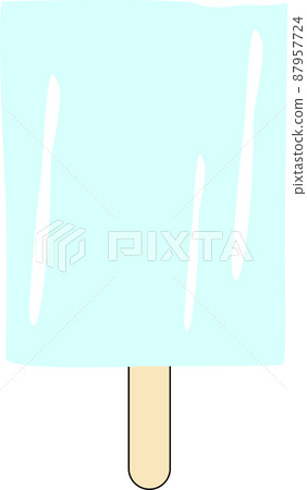 Illustration material of soda flavored ice cream 87957724