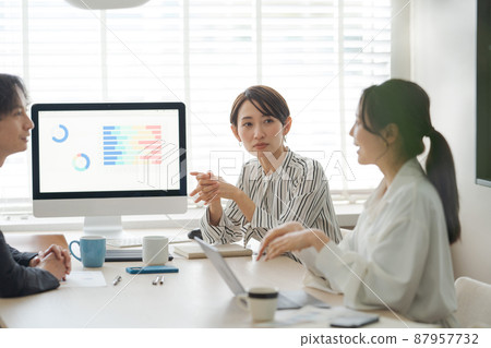 Meeting business scene Meeting business scene 87957732