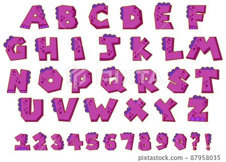 Font design for english alphabets and numbers Font design for english alphabets and numbers 87958035