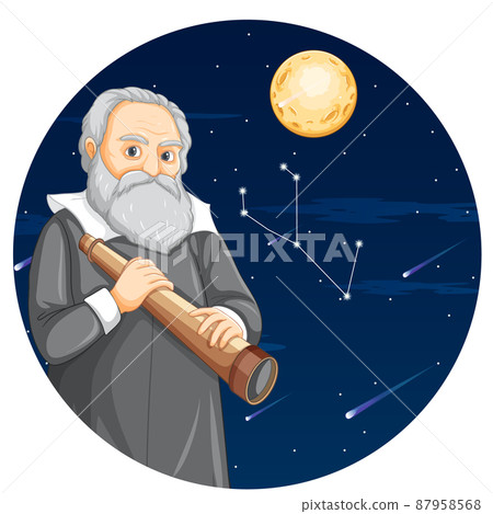 Portrait of Galileo Galilei in cartoon style Portrait of Galileo Galilei in cartoon style 87958568