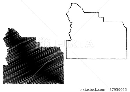 Yakima County, State of Washington (U.S. county, United States of America, USA, U.S., US) map vector illustration, scribble sketch Yakima map 87959033