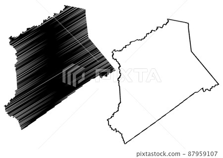 Gilmer County, State of West Virginia (U.S. county, United States of America, USA, U.S., US) map vector illustration, scribble sketch Gilmer map 87959107