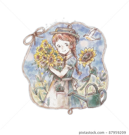 向日葵、藍天和女孩 向日葵、藍天和女孩 87959209