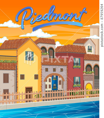 Scene with many buildings in city - Stock Illustration [87959264] - PIXTA