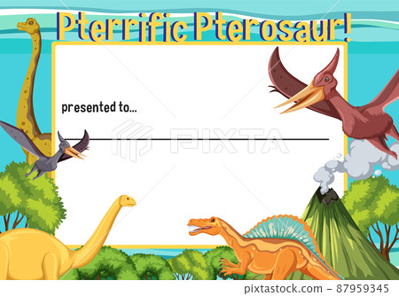 Peterrific pterosaur award template design 87959345