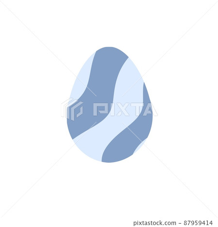 Colored Easter egg isolated on white background. 87959414