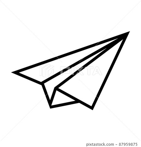 Paper plane vector icon isolated on white background. Paper plane vector icon isolated on white background. 87959875