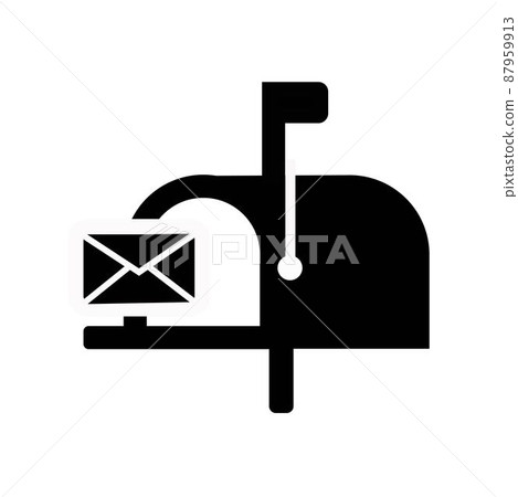 mail box symbol flat style. Vector illustration icon isolated on white background. 87959913