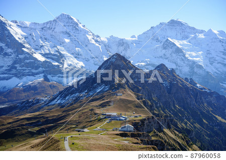 Alps seen from Menrichen, Switzerland 87960058
