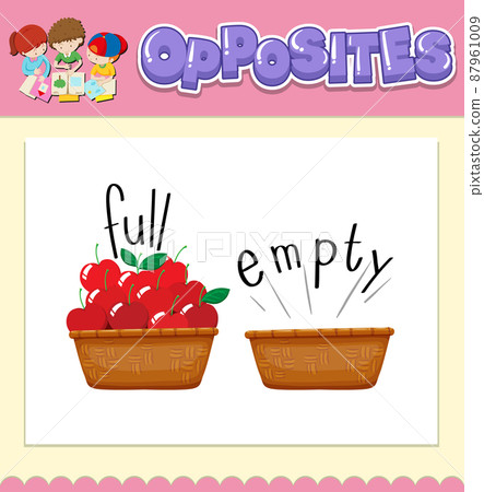 Opposite words for full and empty 87961009