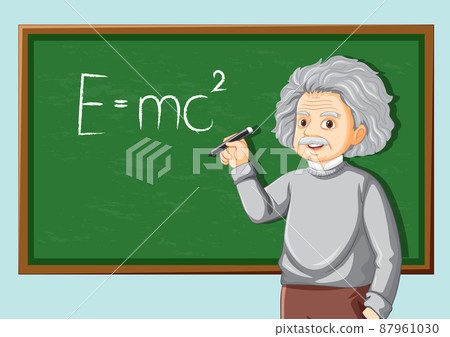 Portrait of Albert Einstein in cartoon style 87961030
