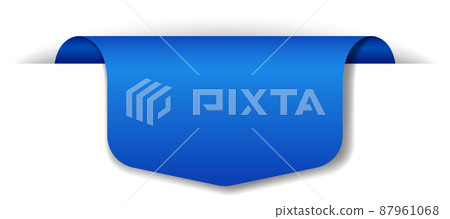 Blue baner design on white background Blue baner design on white background 87961068