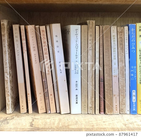 Bookshelf of second-hand bookstore 87961417