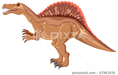 Spinosaurus dinosaur on white background Spinosaurus dinosaur on white background 87961650
