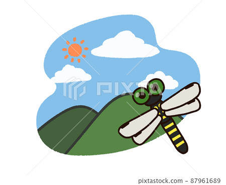 山景與夏季昆蟲 Anotogaster sieboldii 87961689