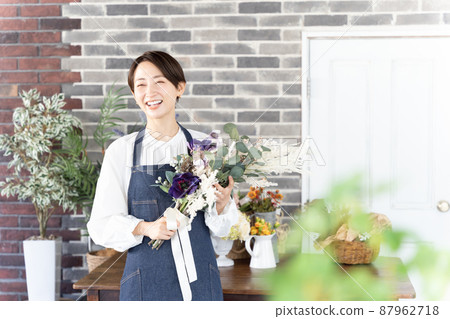 花店，花束，插花，女人 87962718