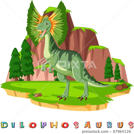 Dinosaur wordcard for dilophosaurus Dinosaur wordcard for dilophosaurus 87964126