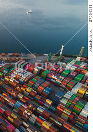 Aerial view of Yantian container terminal in Shenzhen city, China 87964151