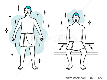 People who prepare in the sauna Relax 3 colors 87964220