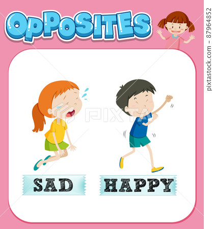 Opposite words for sad and happy Opposite words for sad and happy 87964852
