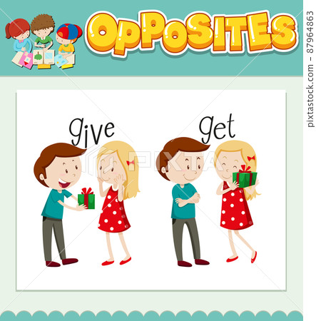 Opposite words for give and get 87964863