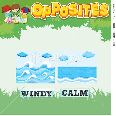 Opposite words for windy and calm 87964866
