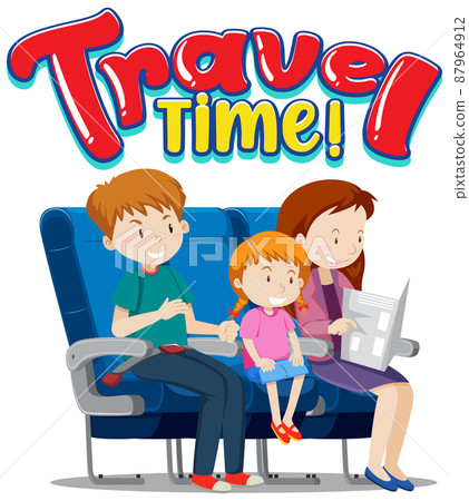 Travel Time typography design with a family 87964912