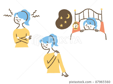 Unwell woman_set_color 87965560