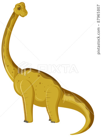 A dinosaur brachiosaurus on white background 87965807