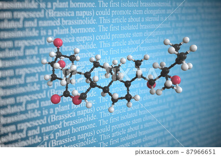 Brassinolide scientific molecular model, 3D rendering Brassinolide scientific molecular model, 3D rendering 87966651