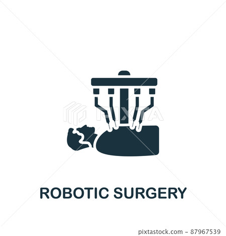 Robotic Surgery icon. Monochrome simple icon for templates, web design and infographics 87967539