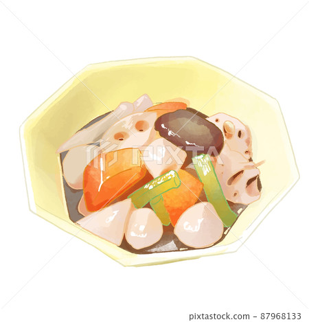 Boiled food illustration Boiled food illustration 87968133