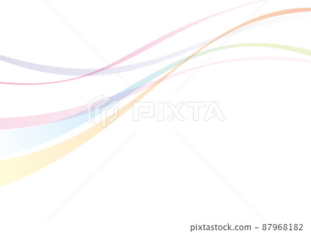 Colorful waves like ribbons - Stock Illustration [87968182] - PIXTA